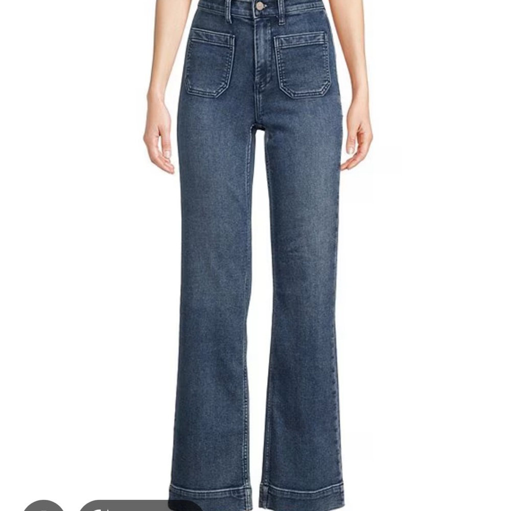 Faherty Women's High-Rise Wide Leg Jeans in Dark Indigo